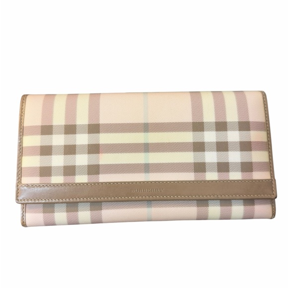 Burberry Candy Check Foldover Long Wallet (A229) - Picture 3 of 16